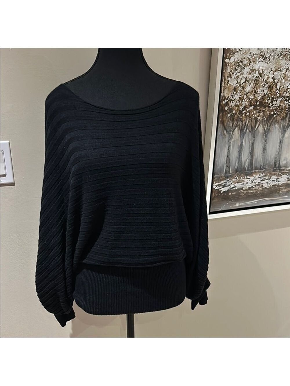 Laura scoop neck/ off-the-shoulder knit top